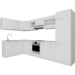 Weiße Moderne L-förmige Winkelküchen & Eckküchen Breite 300-350cm, Höhe 300-350cm, Tiefe 50-100cm 