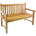 Braune Rustikale 2-Sitzer-Gartenbänke aus Massivholz Breite 50-100cm, Tiefe 100-150cm 