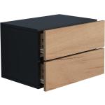 Schwarze VCM Nachttische & Nachtschränke aus Holz mit Schublade Tiefe 0-50cm 