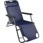 Marineblaue Liegestühle aus Metall klappbar Breite 0-50cm, Höhe 0-50cm, Tiefe 0-50cm 