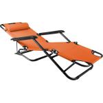 Orange VCM Liegestühle aus Metall klappbar Breite 0-50cm, Höhe 0-50cm, Tiefe 0-50cm 