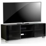 Schwarze VCM Luxala TV-Lowboards & Fernsehtische aus Holz 55”- 59” Breite 100-150cm, Höhe 0-50cm, Tiefe 0-50cm 