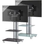 Schwarze VCM TV Standfüße aus Glas schwenkbar Breite 50-100cm, Höhe 100-150cm, Tiefe 0-50cm 