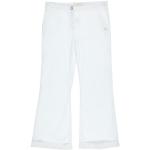 Weiße Unifarbene Chino Hosen für Kinder mit Strass aus Baumwolle für Mädchen 
