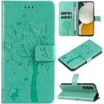 Grüne Samsung Galaxy A05s Hüllen Art: Flip Cases mit Bildern aus Leder klappbar für Damen 