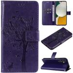 Violette Samsung Galaxy A05s Hüllen Art: Flip Cases mit Bildern aus Leder klappbar für Damen 