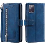 Blaue Samsung Galaxy S20 FE Hüllen Art: Flip Cases mit Bildern mit Reißverschluss klappbar 