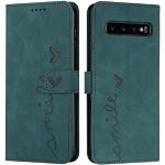 Türkise Samsung Galaxy S10 Cases Art: Flip Cases mit Bildern aus Leder klappbar 