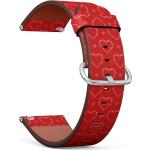 Rote Uhrenarmbänder aus Leder für Damen 