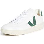 Weiße Veja V-90 Nachhaltige Low Sneaker aus Leder für Herren Größe 43,5 