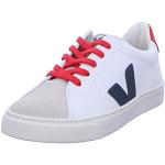 Weiße Veja V-10 Nachhaltige Low Sneaker mit Schnürsenkel für Kinder Größe 33 
