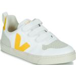 Weiße Veja V-10 Bio Nachhaltige Low Sneaker aus Leder für Kinder Größe 28 