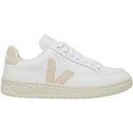 Weiße Elegante Veja V-12 Bio Nachhaltige Low Sneaker mit Schnürsenkel aus Leder für Damen Größe 37 