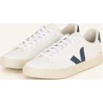 Weiße Veja Campo Nachhaltige Low Sneaker aus Veloursleder für Herren Größe 45 