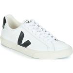 Weiße Veja Esplar Bio Nachhaltige Low Sneaker mit Schnürsenkel aus Leder für Damen Größe 43 