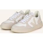 Weiße Veja V-10 Nachhaltige Low Sneaker aus Glattleder leicht für Damen Größe 36 