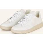 Weiße Veja V-12 Nachhaltige Low Sneaker aus Glattleder leicht für Herren Größe 43 