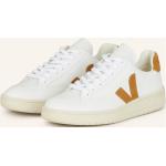 Braune Veja V-12 Nachhaltige Low Sneaker aus Glattleder für Damen Größe 36 