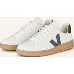 Weiße Veja V-12 Nachhaltige Low Sneaker aus Veloursleder leicht für Herren Größe 40 