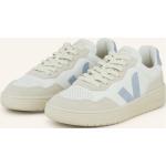 Hellblaue Veja V-90 Nachhaltige Low Sneaker aus Veloursleder für Damen Größe 36 