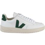 Weiße Veja V-12 Bio Nachhaltige Low Sneaker mit Schnürsenkel aus Veloursleder für Damen Größe 36 