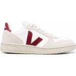 Weiße Veja V-10 Nachhaltige Low Sneaker aus Leder für Herren Größe 40 
