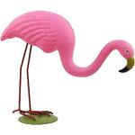 Rosa 11 cm Velda Flamingo-Gartenfiguren wetterfest 