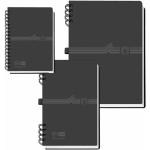 Schwarze Veloflex Telefonringbücher DIN A5 aus Papier 12-teilig 