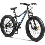 Velors 26 Zoll Fatbike Mountainbike Shimano 21 Gang-Schaltung, 4.0 fette Reifen Fahrrad, Doppelscheibenbremsen, Fahrrad geeignet für Erwachsene, MTB, Männer und Frauen