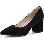 Schwarze High Heels & Stiletto-Pumps aus Samt für Damen Größe 43 