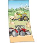 Bunte Herding Handtücher mit Traktor-Motiv aus Textil 