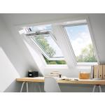 VELUX Dachfenster GGL 2062 Schwingfenster Holz/Kiefer weiß lackiert ENERGIE SCHALLSCHUTZ Fenster, 94x140 cm (PK08)