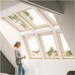 VELUX Dachfenster Lichtlösung PANORAMA Kunststoff THERMO weiß 2x2 Fenster, 94x118 cm (PK06)