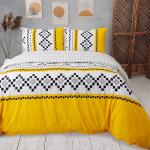 Reduzierte Gelbe Bettwäsche Sets & Bettwäsche Garnituren mit Reißverschluss aus Renforcé maschinenwaschbar 200x200 