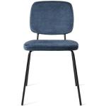 Reduzierte Blaue Minimalistische Esszimmerstühle & Küchenstühle aus Textil Breite 50-100cm, Höhe 50-100cm, Tiefe 50-100cm 