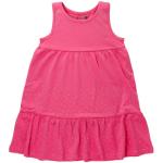 Reduzierte Pinke Gepunktete Kinderkleider aus Baumwolle maschinenwaschbar für Mädchen Größe 98 für den für den Frühling 