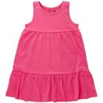 Reduzierte Pinke Gepunktete Kinderkleider aus Baumwolle maschinenwaschbar für Mädchen Größe 122 für den für den Frühling 