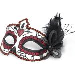 Schwarze Buttinette Venezianische Masken für Damen 
