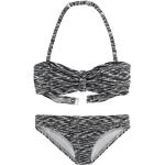 Melierte VENICE BEACH Bandeau-Bikinis mit Meer-Motiv aus Polyamid für Damen 