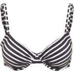 Schwarze VENICE BEACH Bikini-Tops mit Meer-Motiv für Damen Größe S 