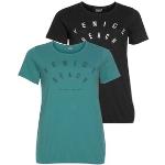Reduzierte Petrolfarbene Sportliche VENICE BEACH T-Shirts mit Meer-Motiv aus Jersey für Damen Größe 3 XL 