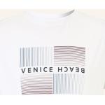 Weiße VENICE BEACH T-Shirts mit Meer-Motiv aus Polyester für Herren Übergrößen 
