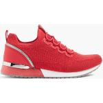 Rote Venice Slip-on Sneaker ohne Verschluss aus Textil für Damen Größe 37 mit Absatzhöhe bis 3cm 