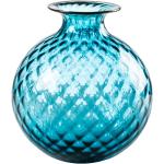 VENINI Monofiori Vase Blau mit Rotem Faden H20.5