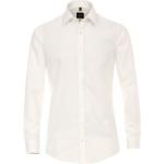 Weiße Unifarbene Langärmelige VENTI Herrenlangarmhemden aus Baumwolle enganliegend Größe 3 XL 