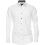 Reduzierte Weiße Unifarbene Langärmelige VENTI Kentkragen Hemden mit Kent-Kragen aus Baumwolle für Herren Größe XS 