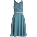 Grüne Vera Mont V-Ausschnitt Chiffon-Abendkleider mit Reißverschluss aus Chiffon für Damen Größe M 