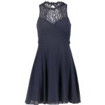 Blaue Ärmellose Vera Mont Midi Chiffon-Abendkleider mit Reißverschluss aus Chiffon für Damen Größe L für Partys 