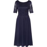 Marineblaue Romantische Chiffon-Abendkleider aus Chiffon für Damen Größe XL 