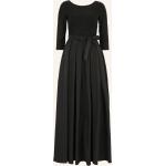 Schwarze 3/4-ärmelige Vera Mont Taillierte Kleider mit Glitzer mit Reißverschluss aus Polyamid für Damen Größe L für den für den Winter 